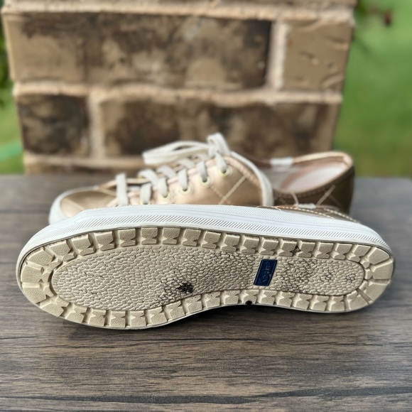 KEDS KICKSTART SNEAKERS - QUILTED METALLIC Gold Size 6.5 - Picture 9 of 9